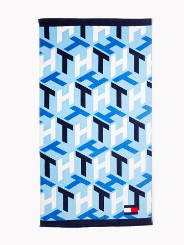 Női Tommy Hilfiger Monogram Beach Towel Úszóruhák Kék | HU 425RVD